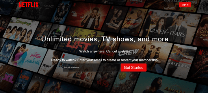 Netflix Homepage